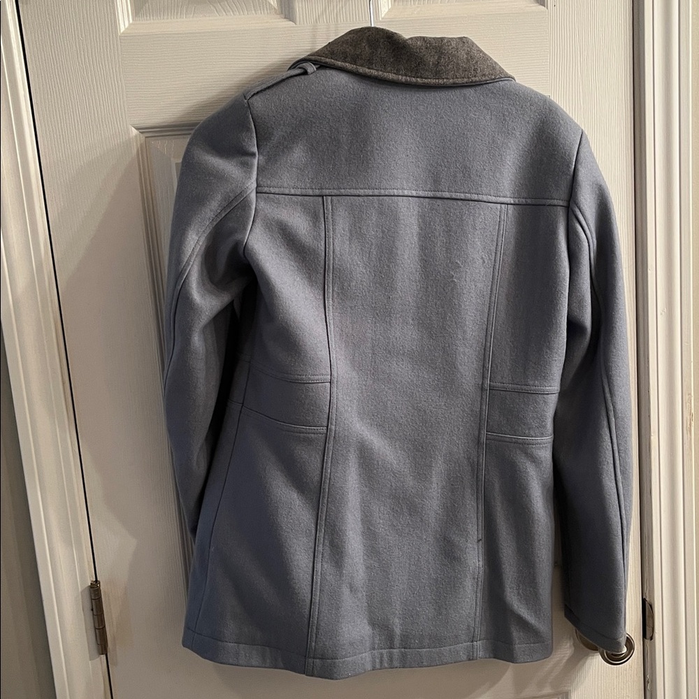 Kenneth Cole Blue and Gray Wool Blend Jacket - Picture 4 of 5